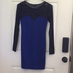 Forever 21 sheer top form fitting pencil dress